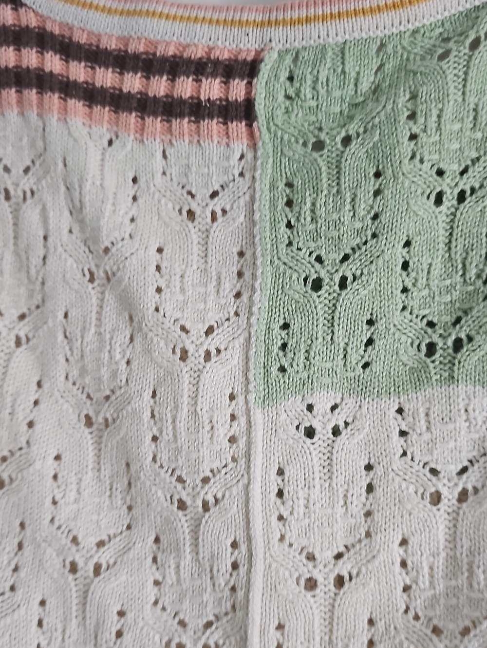 American Eagle Outfitters Pastel Stripe Knit Button Vest - Picture 5 of 7